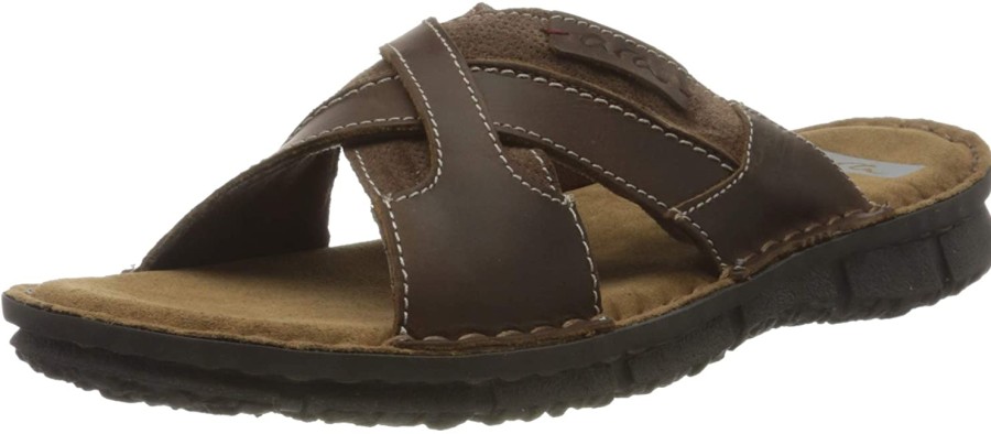 Men Ara | Ara Fabius 11-18402-04 Men'S Sandal - Brown Leather