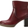 Women Gabor | Gabor Ankle Boots 72.870.38 Dark Red Leather