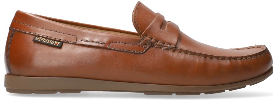 Men Mephisto | Mephisto Alyon Men'S Mocassin - Brandy Brown