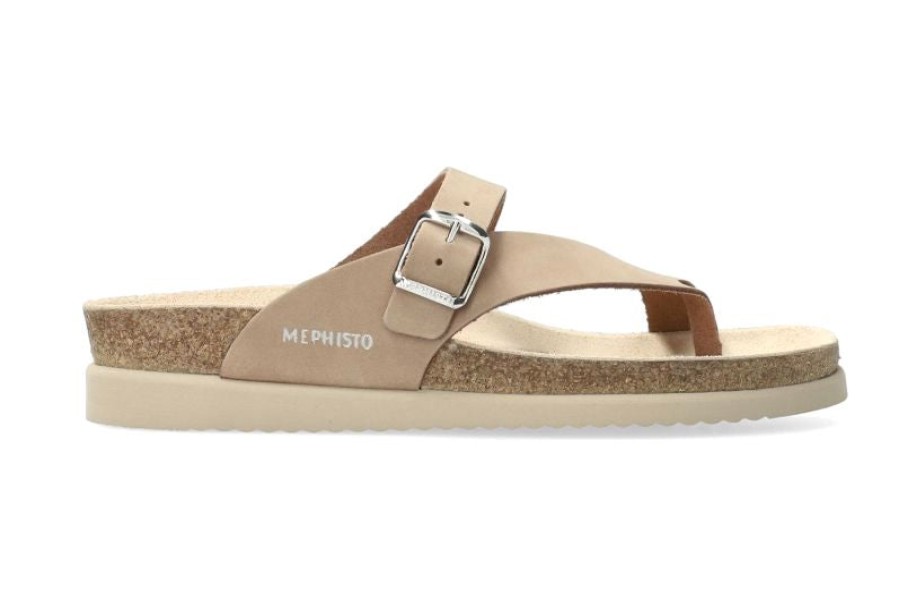 Women Mephisto | Helen' Women'S Thong Sandal - Taupe