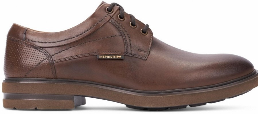 Men Mephisto | Olivio' Men'S Smart Lace-Up Shoe - Brown