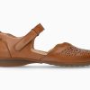 Women Mephisto | Mephisto Florina Perf Smooth Leather Pumps - Brandy