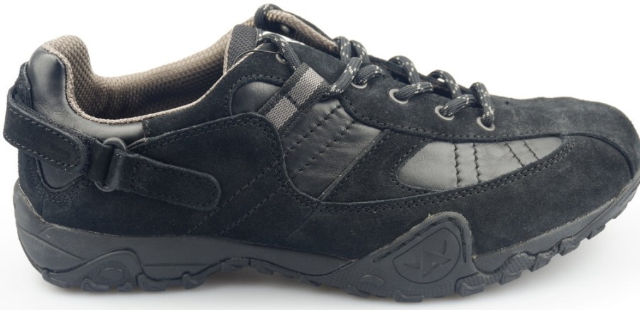 Men Mephisto | Antro' Black Outdoor Sneaker