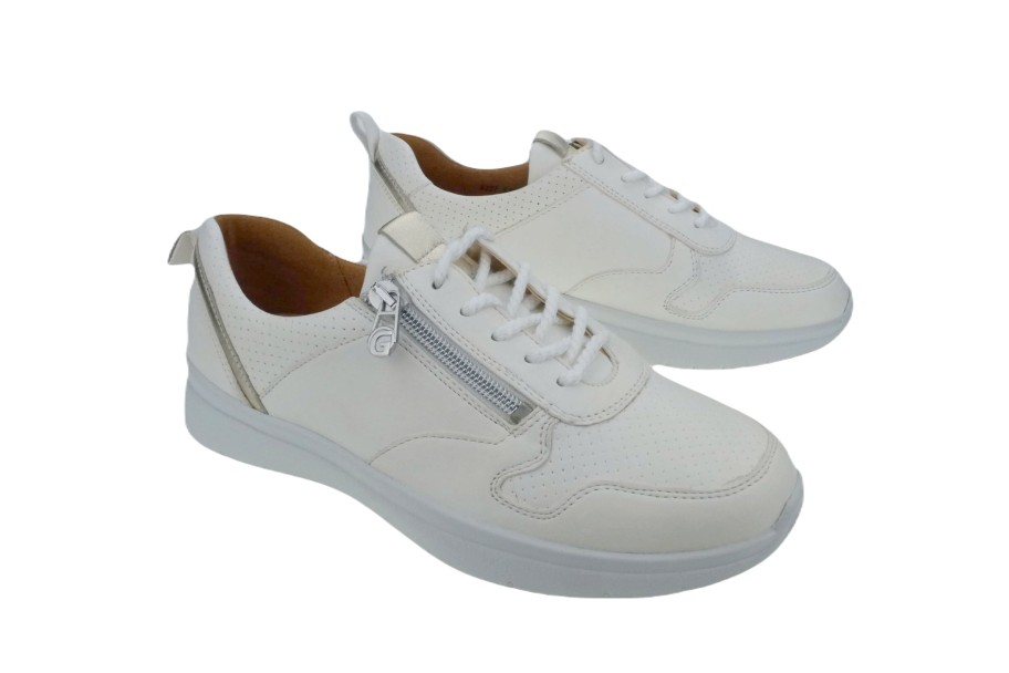 Women Ganter | Kira' Women'S Very Wide Sneaker - White