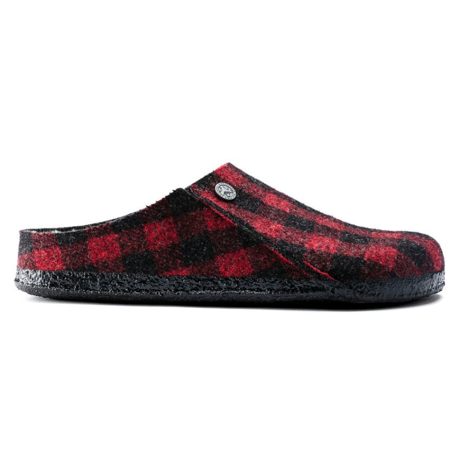 Men Birkenstock | Zermatt Rivet' Men'S Home Slippers - Red Black Combi