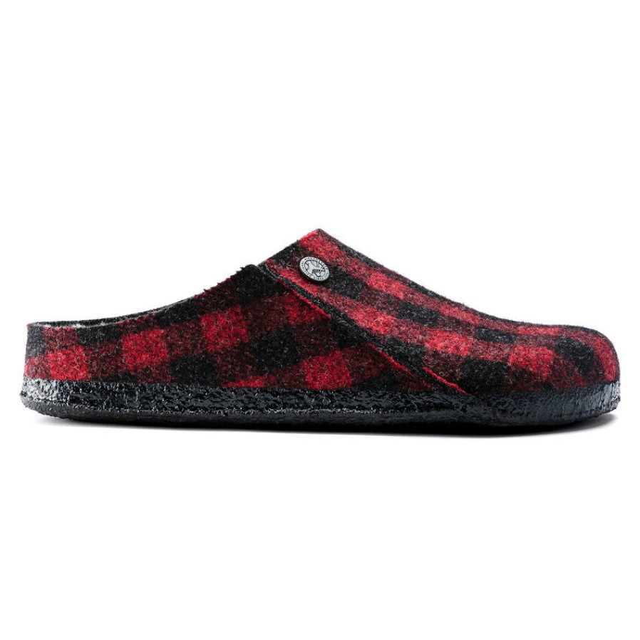 Men Birkenstock | Zermatt Rivet' Men'S Home Slippers - Red Black Combi