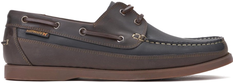 Men Mephisto | Boating' Men'S Boat Shoes - Black