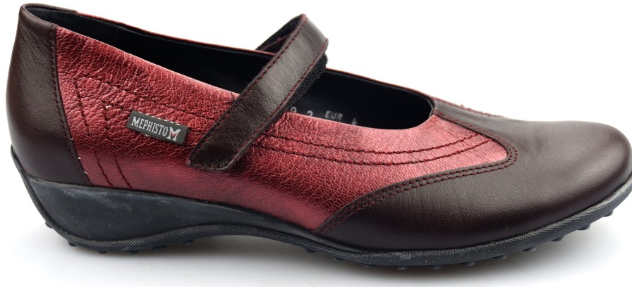 Women Mephisto | Mephisto Leidina Women Slip-On - Chianti Red