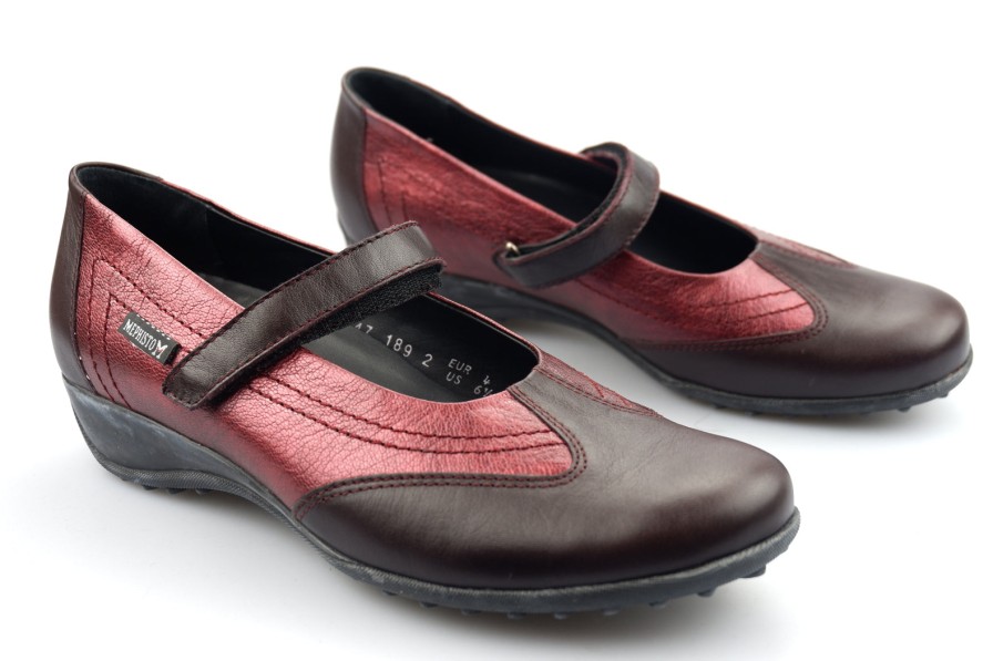 Women Mephisto | Mephisto Leidina Women Slip-On - Chianti Red