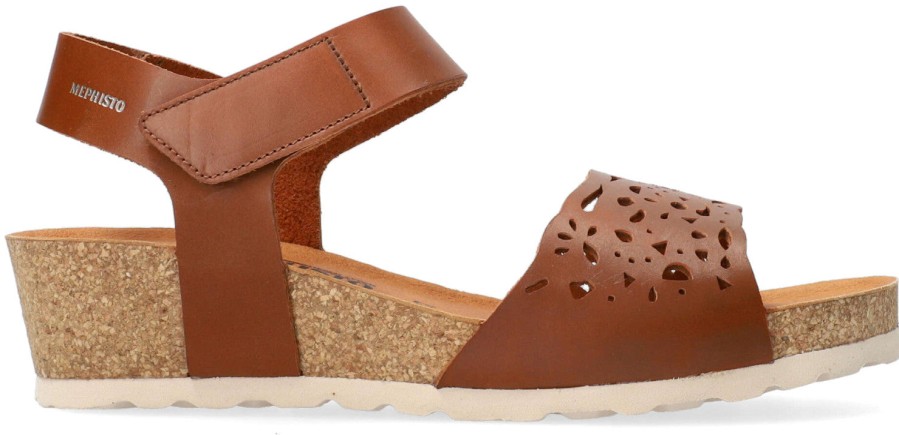 Women Mephisto | Mephisto Raphaela Women'S Sandal - Hazelnut Brown - Leather