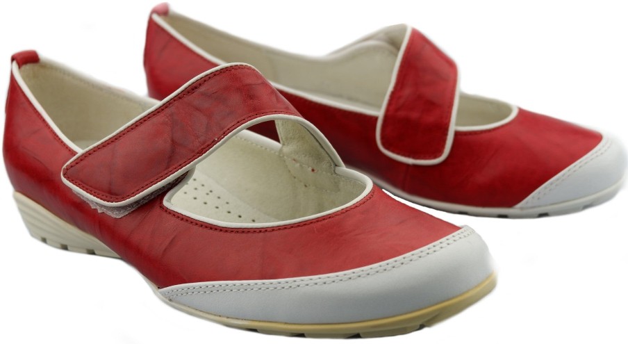 Women Gabor | Gabor Flat Slip-On 84.122.55 Red Leather