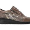 Women Mephisto | Mephisto Iasmina Sneaker For Women - Dark Taupe - Leather/Suede