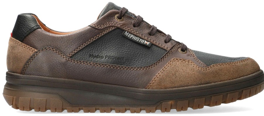 Men Mephisto | Mephisto Phil Men'S Lace-Up Shoe - Hazelnut - Leather/Suede - Hydroprotect