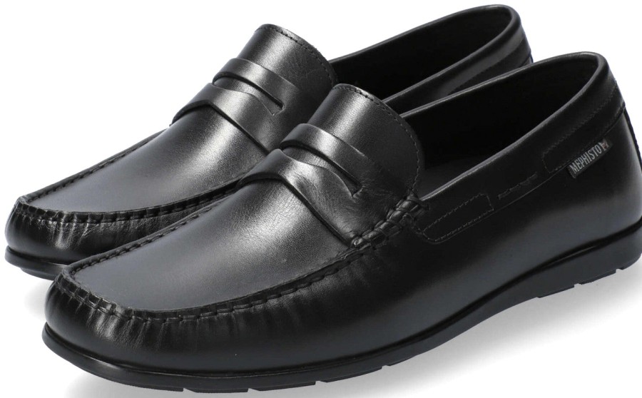 Men Mephisto | Mephisto Alyon Men'S Mocassin - Black