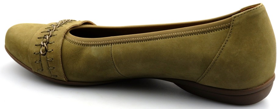 Women Gabor | Gabor Ballerinas 22.628.34 Green Nubuck