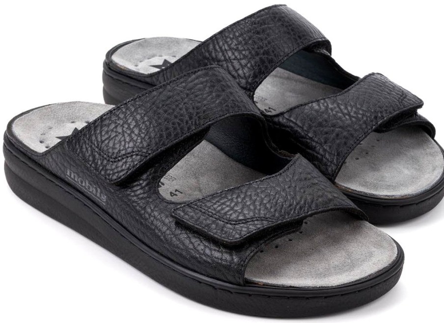 Men Mephisto | James' Men'S Wide Fit (H) Sandal With Removable Insole - Mobils By Mephisto