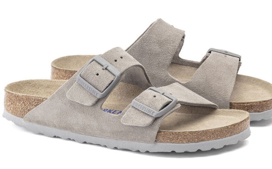 Men Birkenstock | Arizona Bs' Unisex Sandal - Grey