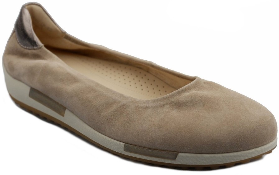 Women Gabor | Gabor Ballerina 42.411.32 Pink Suede