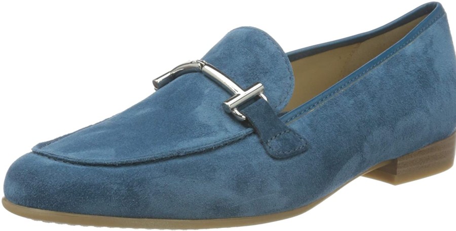 Women Ara | Ara 12-31272-20 Women Loafer - F-Fit - Light Blue Suede