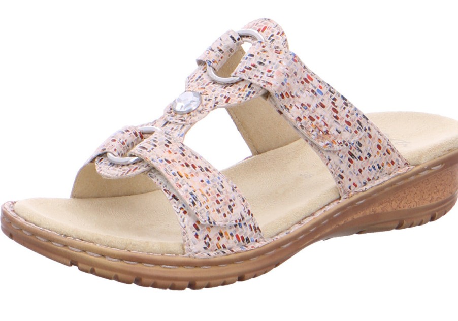 Women Ara | Ara 12-27270-74 Women'S Sandal - Taupe Multi Colour