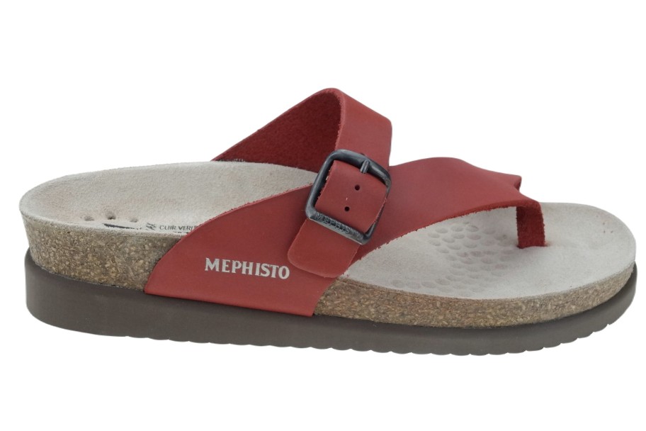 Women Mephisto | Helen' Women'S Thong Sandal - Red